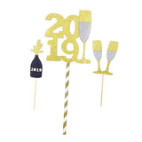 Maxbell Cheers to 2019 New Years Eve Party Cake Topper with Champagne Cup - Aladdin Shoppers