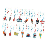 Maxbell 30pcs Football Hanging Swirl Decorations Sport Game Birthday Party Supplies - Aladdin Shoppers