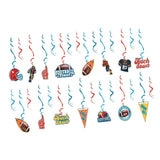 Maxbell 30pcs Football Hanging Swirl Decorations Sport Game Birthday Party Supplies - Aladdin Shoppers