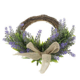 Maxbell Artificial Simulation Lavender Flower Wreath Rattan Garland Home Shop Wedding Decor 30cm/12 Inch - Aladdin Shoppers