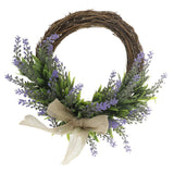 Maxbell Artificial Simulation Lavender Flower Wreath Rattan Garland Home Shop Wedding Decor 30cm/12 Inch - Aladdin Shoppers