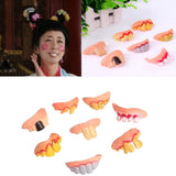 8Pcs Funny Ugly Fake Teeth Gag Gift Costume Party Game Accessories Random