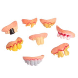 8Pcs Funny Ugly Fake Teeth Gag Gift Costume Party Game Accessories Random