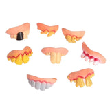 8Pcs Funny Ugly Fake Teeth Gag Gift Costume Party Game Accessories Random