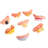 8Pcs Funny Ugly Fake Teeth Gag Gift Costume Party Game Accessories Random