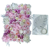 Maxbell 60*40*10CM Pinkish Purple Bunch Artificial Silk Flower Wall Bouquet Wedding Flower Panels Photo Prop Decor Tracery Wall Valentines - Aladdin Shoppers