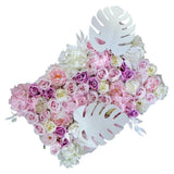 Maxbell 60*40*10CM Pinkish Purple Bunch Artificial Silk Flower Wall Bouquet Wedding Flower Panels Photo Prop Decor Tracery Wall Valentines - Aladdin Shoppers