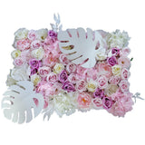 Maxbell 60*40*10CM Pinkish Purple Bunch Artificial Silk Flower Wall Bouquet Wedding Flower Panels Photo Prop Decor Tracery Wall Valentines - Aladdin Shoppers