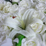 Maxbell Artificial Silk Flower Wall Panels Wedding Venue Backdrop Decor - Aladdin Shoppers