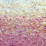 Maxbell Artificial Rose Flower Wall Panel Home Wedding Backdrop Floral Decoration Champagne White - Aladdin Shoppers
