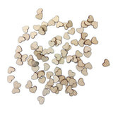 Maxbell 100 Unfinished Wooden Heart Shaped Slices Discs DIY Craft Pieces for Wedding Party Embellishment - Aladdin Shoppers