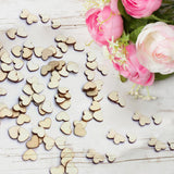 Maxbell 100 Unfinished Wooden Heart Shaped Slices Discs DIY Craft Pieces for Wedding Party Embellishment - Aladdin Shoppers