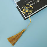Maxbell Classical Metal Bead Bookmark with Handmade Silky Tassel - Mountain Carved - Aladdin Shoppers