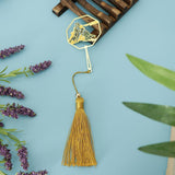 Maxbell Classical Metal Bead Bookmark with Handmade Silky Tassel - Mountain Carved - Aladdin Shoppers
