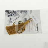 Maxbell Classical Metal Bead Bookmark with Handmade Silky Tassel - Mountain Carved - Aladdin Shoppers