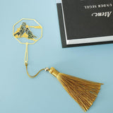 Maxbell Classical Metal Bead Bookmark with Handmade Silky Tassel - Mountain Carved - Aladdin Shoppers