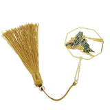 Maxbell Classical Metal Bead Bookmark with Handmade Silky Tassel - Mountain Carved - Aladdin Shoppers