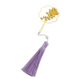Maxbell Antique Gold Carved Apricot Leaf Bookmark with Tassel Book Lovers Gift - Aladdin Shoppers