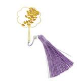 Maxbell Antique Gold Carved Apricot Leaf Bookmark with Tassel Book Lovers Gift - Aladdin Shoppers