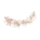Maxbell Delicate Wedding Bridal Flower Pearls Rhinestone Headband Headpiece Jewelry