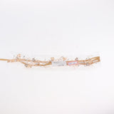 Golden Bridal Wedding Flower Crystal Rhinestone Headband Headpiece Accessory - Aladdin Shoppers