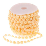 10mm DIY Half Round Bead Garland String Beads Craft Wedding Decor Yellow - Aladdin Shoppers