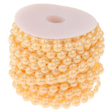 10mm DIY Half Round Bead Garland String Beads Craft Wedding Decor Yellow - Aladdin Shoppers