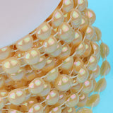 10mm DIY Half Round Bead Garland String Beads Craft Wedding Decor Yellow - Aladdin Shoppers