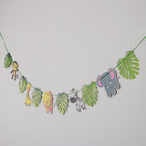 Maxbell Cartoon Animal Palm Tree Leaves Paper Banner Birthday Party Kids Room Decors