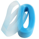 50 Yards 2 inch Wide Polyester Horsehair Braid Lake Blue & Light Pink