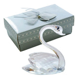 Maxbell Romantic Clear Crystal Rhinestone Swan in Packing Box Wedding Party Favors