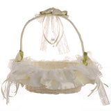 Flower Girl Basket Wedding Collection, Med/Large, Lace Deoration