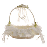 Flower Girl Basket Wedding Collection, Med/Large, Lace Deoration