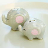 Maxbell Ceramic Salt and Pepper Shaker, Elephant Cartoon Spice Container Wedding Party Favor Tabletop Animal Decoration Spice Jar - Aladdin Shoppers