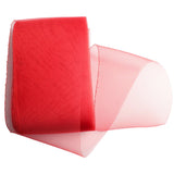 Maxbell 2 Rolls 25 Yards 6inch Wide Polyester Horsehair Braid White/Red