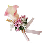 Maxbell 3x Calla Berry Rhinestone Groom Bridal Wedding Corsage
