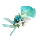 Maxbell 3x Cute Calla Berry Rhinestone Groom Bridal Wedding Corsage