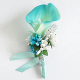 Maxbell 3x Calla Berry Rhinestone Groom Bridal Wedding Corsage