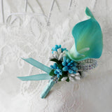 Maxbell 3x Cute Calla Berry Rhinestone Groom Bridal Wedding Corsage