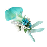 Maxbell 3x Calla Berry Rhinestone Groom Bridal Wedding Corsage