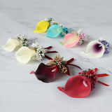 Maxbell 3x Cute Calla Berry Rhinestone Groom Bridal Wedding Corsage