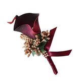 Maxbell 3x Cute Calla Berry Rhinestone Groom Bridal Wedding Corsage