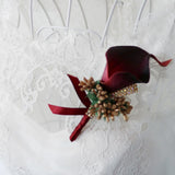Maxbell 3x Cute Calla Berry Rhinestone Groom Bridal Wedding Corsage