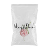 Maxbell 2x PE Artificial Rose Flowers Corsages and Boutonniere for Wedding Party