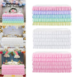 Maxbell 2x Tulle Rainbow Table Skirt for Wedding Party Home Table Decor 75x183cm