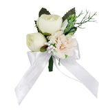 Maxbell 2pcs Wedding Groom Bridal Artificial Flower Corsage Brooch Pin Europe Retro