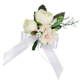 Maxbell 2pcs Wedding Groom Bridal Artificial Flower Corsage Brooch Pin Europe Retro