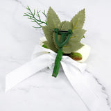 Maxbell 2pcs Wedding Groom Bridal Artificial Flower Corsage Brooch Pin Europe Retro