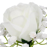 Maxbell 2pcs Wedding Groom Bridal Artificial Flower Corsage Brooch Pin Europe Retro