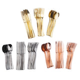 Maxbell 36pcs Large Disposable PP Cutlery Set Forks Knives Spoons Golden